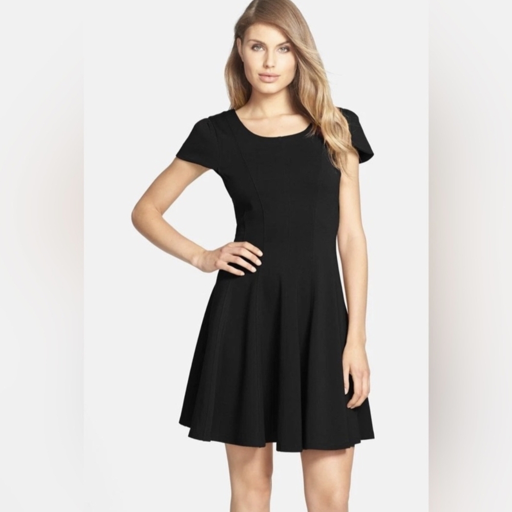 Felicity & Coco Elegant Black Mini Dress Exposed Back Zip